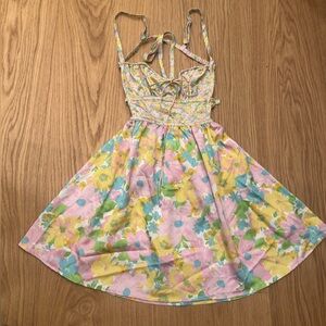 For Love & Lemons Emily backless floral mini dress - brand new with tags